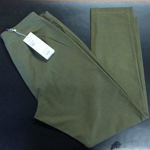 Washable stretch crepe slim ankle pant PP Olive